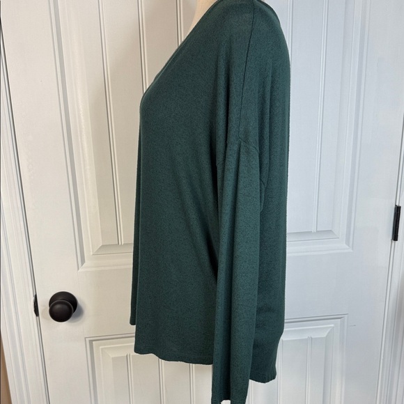 Well Worn Women's V-Neck Long Sleeve Top Sz XL Green - Picture 5 of 11